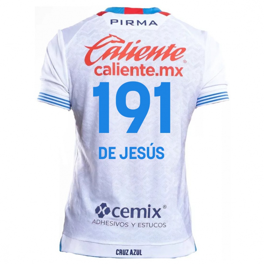 Kids Football Luis De Jesús #191 White Blue Away Jersey 2024/25 T-Shirt Australia