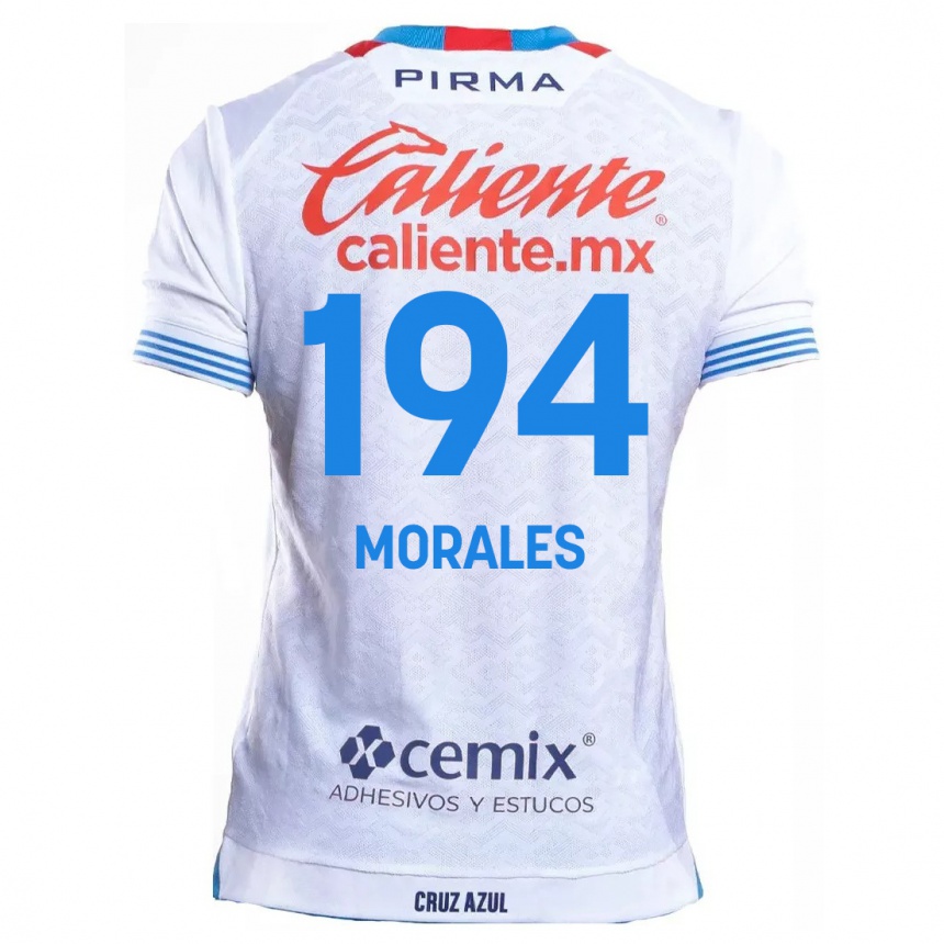 Kids Football Amaury Morales #194 White Blue Away Jersey 2024/25 T-Shirt Australia