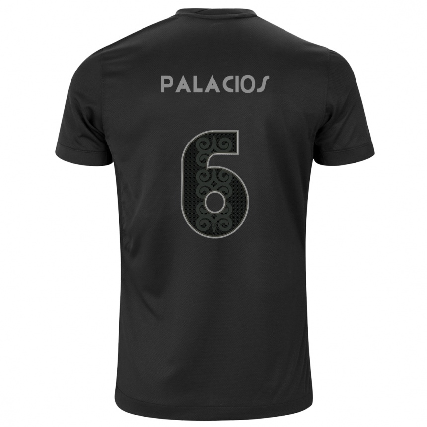 Kids Football Diego Palacios #6 Black Away Jersey 2024/25 T-Shirt Australia