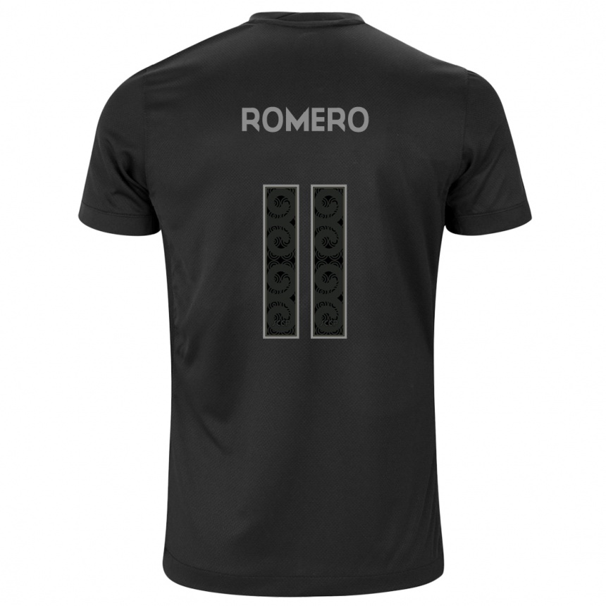 Kids Football Angel Romero #11 Black Away Jersey 2024/25 T-Shirt Australia