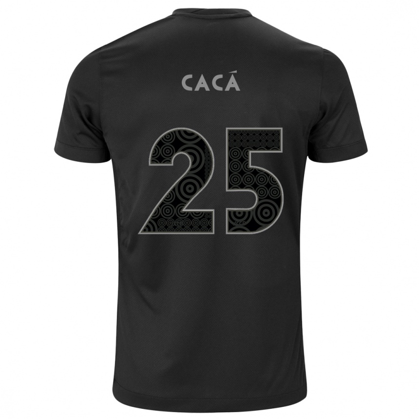 Kids Football Cacá #25 Black Away Jersey 2024/25 T-Shirt Australia