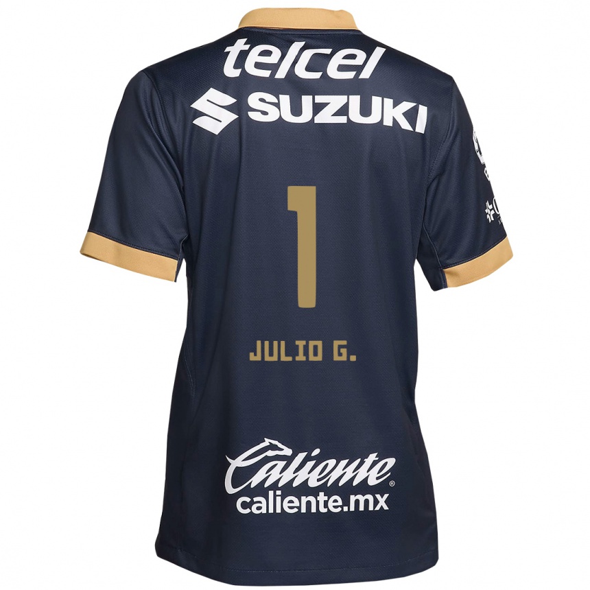 Kids Football Julio González #1 Obsidian Gold White Away Jersey 2024/25 T-Shirt Australia