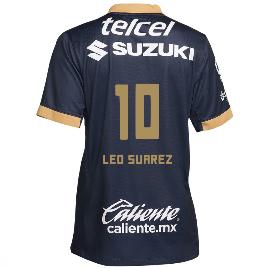 Kids Football Leo Suárez #10 Obsidian Gold White Away Jersey 2024/25 T-Shirt Australia