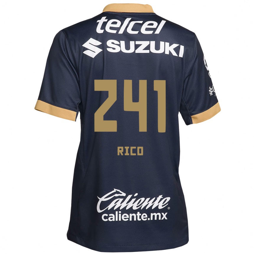 Kids Football Ángel Rico #241 Obsidian Gold White Away Jersey 2024/25 T-Shirt Australia