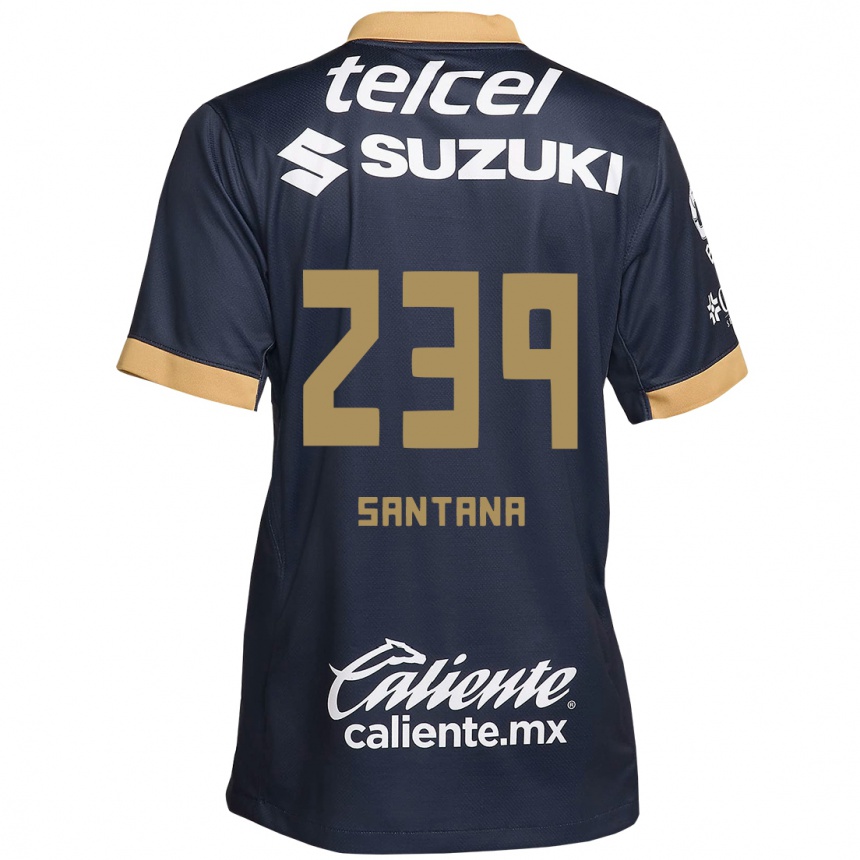 Kids Football Guillermo Santana #239 Obsidian Gold White Away Jersey 2024/25 T-Shirt Australia