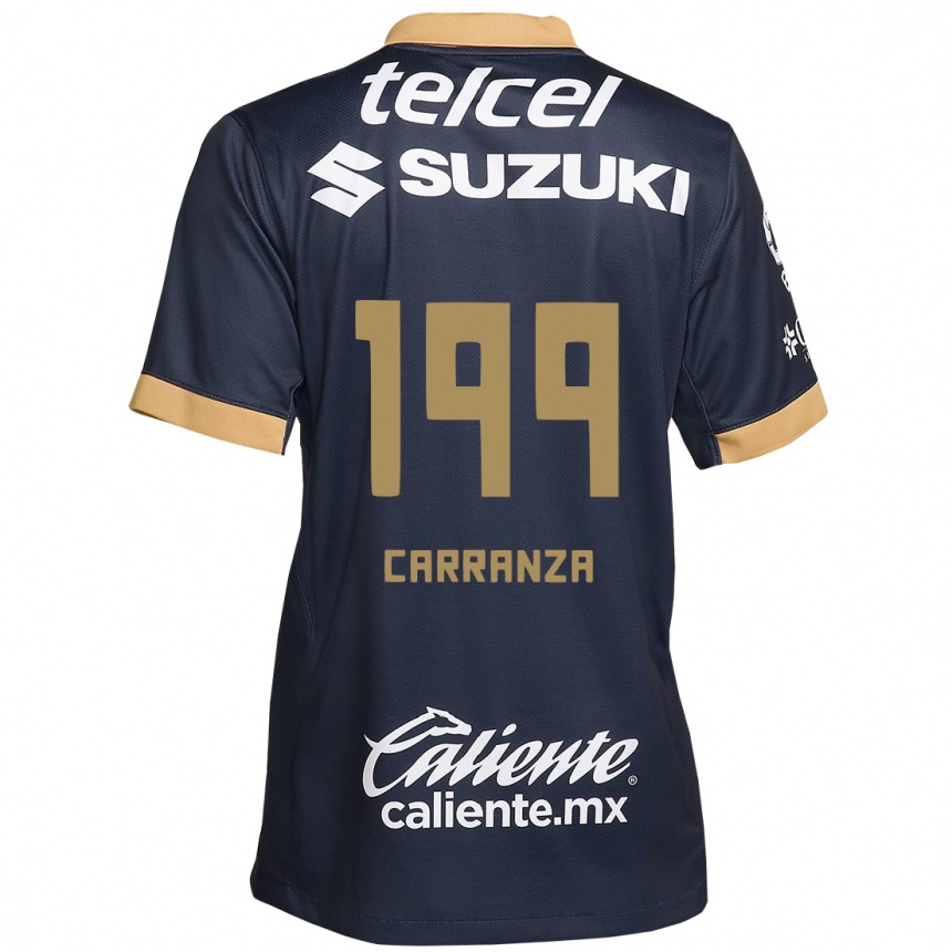 Kids Football Kléber Carranza #199 Obsidian Gold White Away Jersey 2024/25 T-Shirt Australia