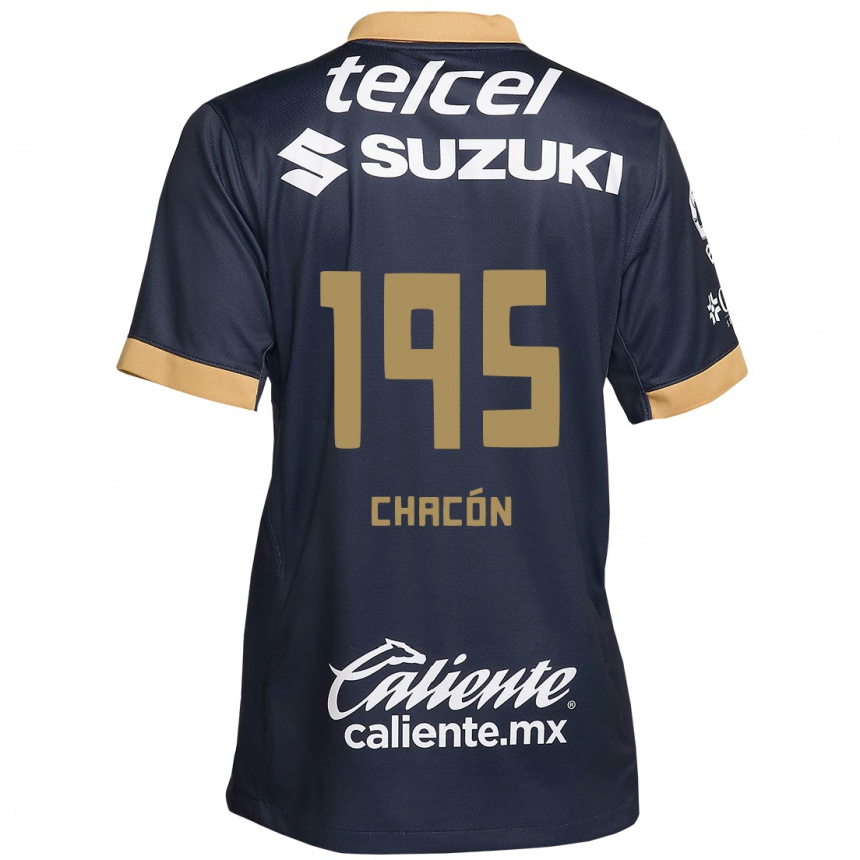 Kids Football Eduardo Chacón #195 Obsidian Gold White Away Jersey 2024/25 T-Shirt Australia