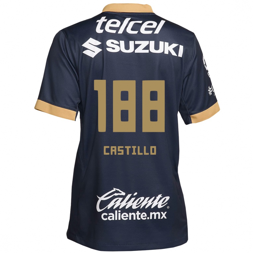 Kids Football Christian Castillo #188 Obsidian Gold White Away Jersey 2024/25 T-Shirt Australia