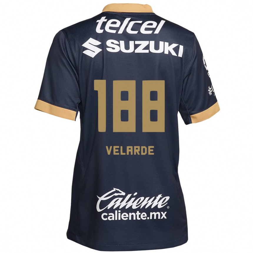 Kids Football Andrés Velarde #188 Obsidian Gold White Away Jersey 2024/25 T-Shirt Australia