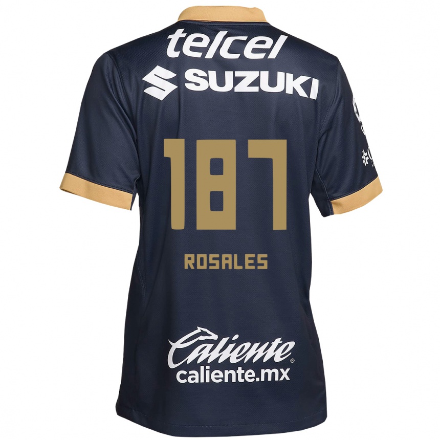 Kids Football Alonso Rosales #187 Obsidian Gold White Away Jersey 2024/25 T-Shirt Australia