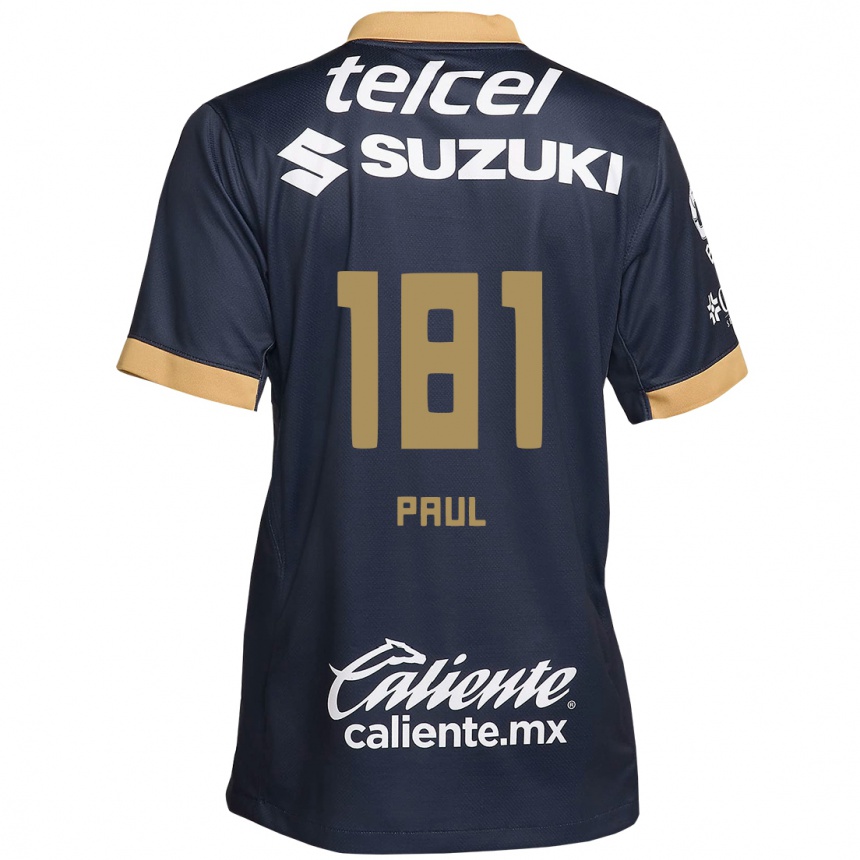 Kids Football Miguel Paul #181 Obsidian Gold White Away Jersey 2024/25 T-Shirt Australia