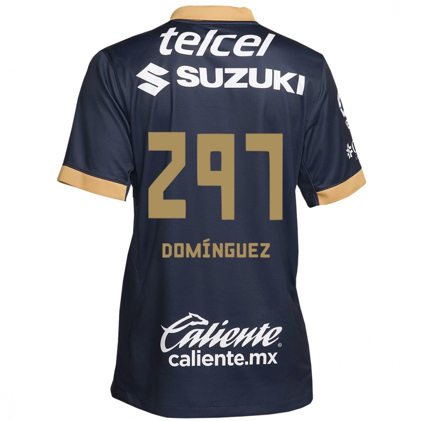 Kids Football Julio Domínguez #297 Obsidian Gold White Away Jersey 2024/25 T-Shirt Australia