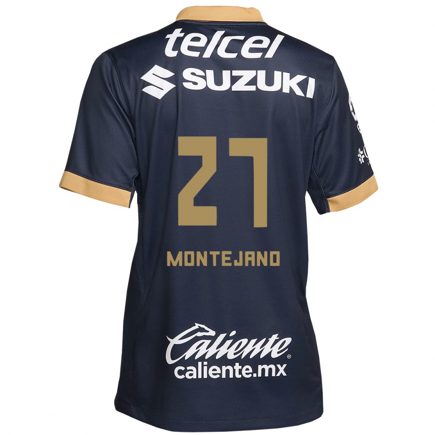 Kids Football Emanuel Montejano #27 Obsidian Gold White Away Jersey 2024/25 T-Shirt Australia