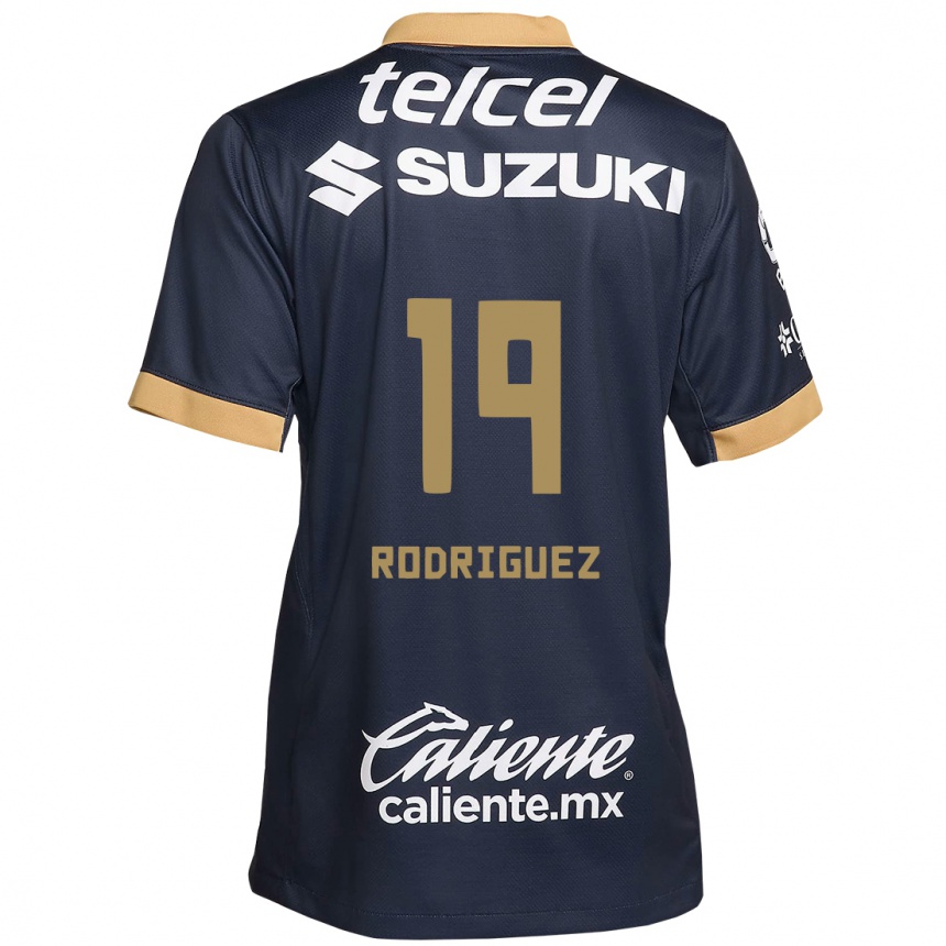 Kids Football Yaneisy Rodriguez #19 Obsidian Gold White Away Jersey 2024/25 T-Shirt Australia