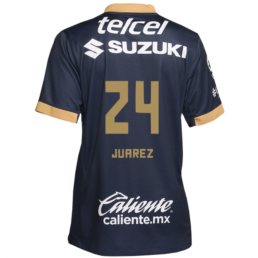 Kids Football Gabriela Juarez #24 Obsidian Gold White Away Jersey 2024/25 T-Shirt Australia