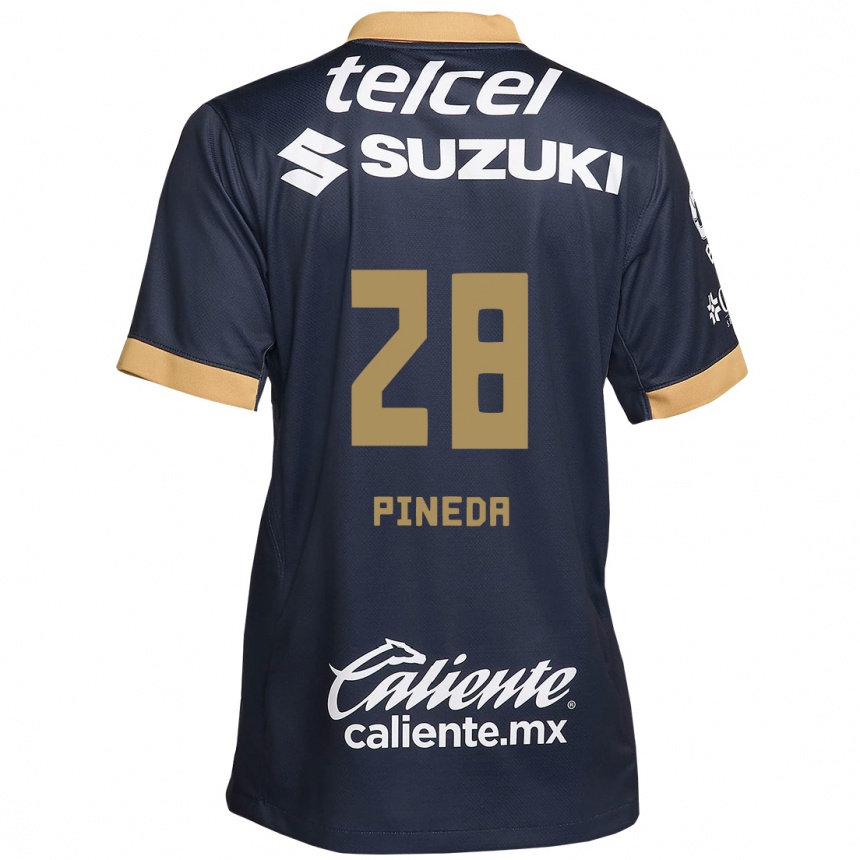 Kids Football Grecia Pineda #28 Obsidian Gold White Away Jersey 2024/25 T-Shirt Australia