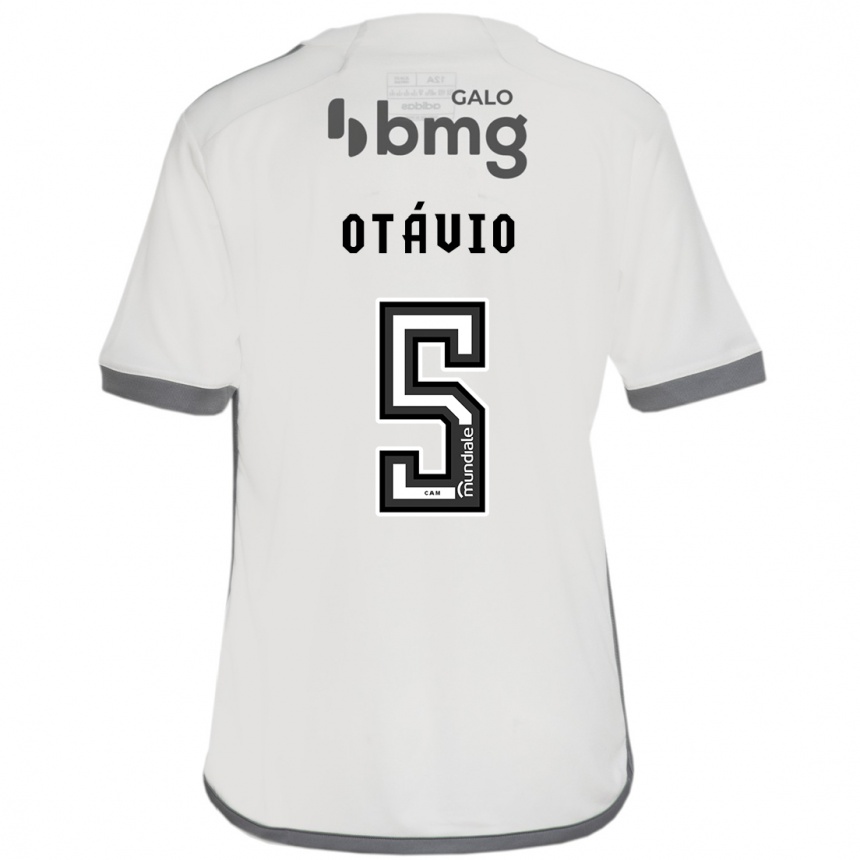 Kids Football Otávio #5 Off White Away Jersey 2024/25 T-Shirt Australia