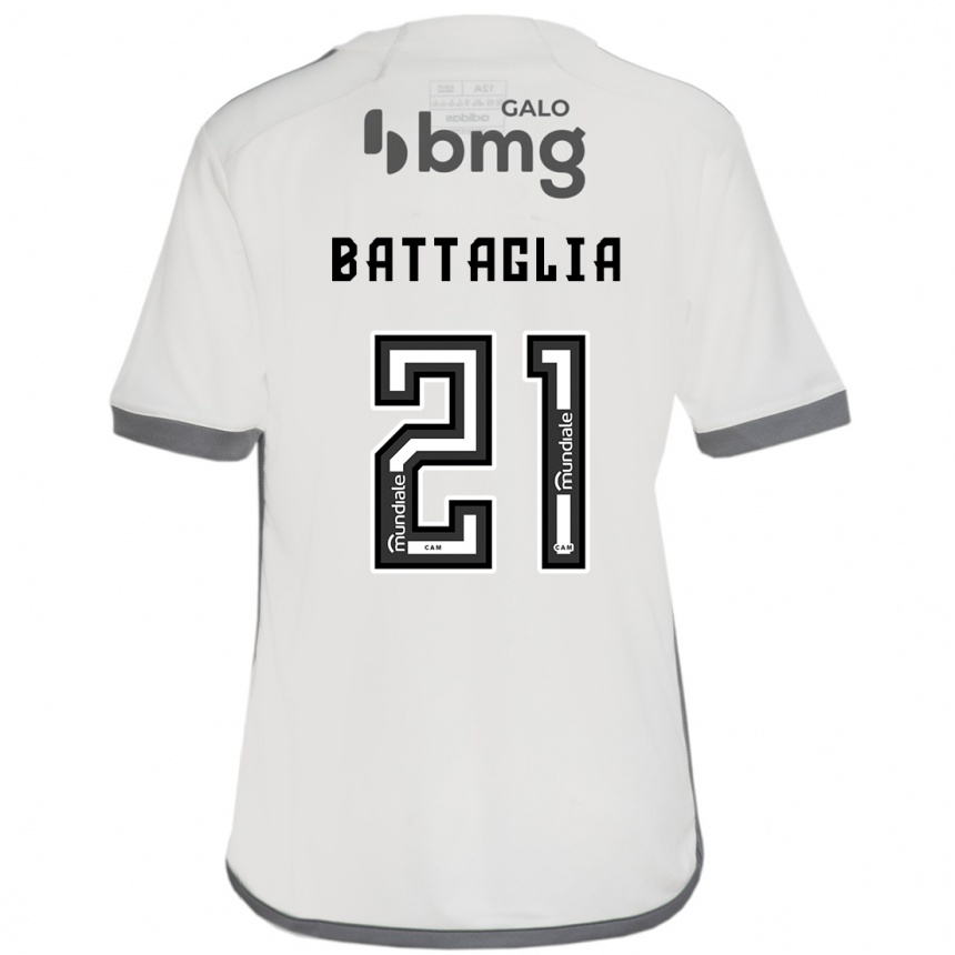 Kids Football Rodrigo Battaglia #21 Off White Away Jersey 2024/25 T-Shirt Australia