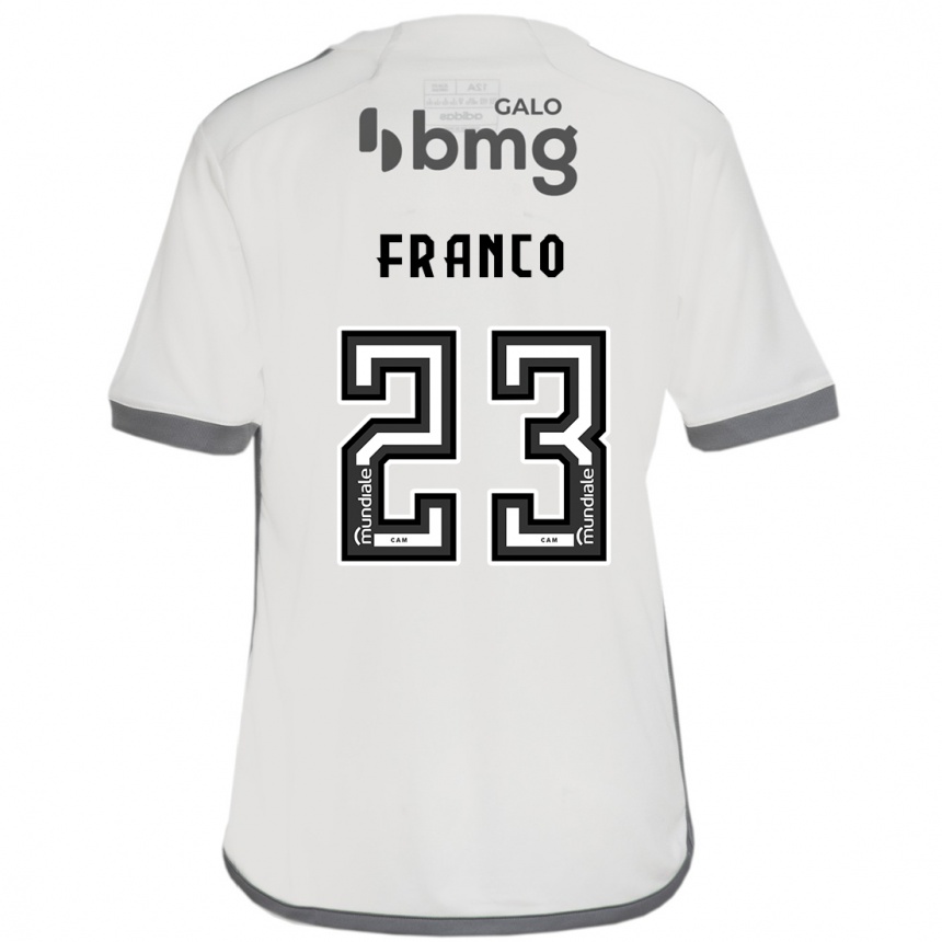 Kids Football Alan Franco #23 Off White Away Jersey 2024/25 T-Shirt Australia