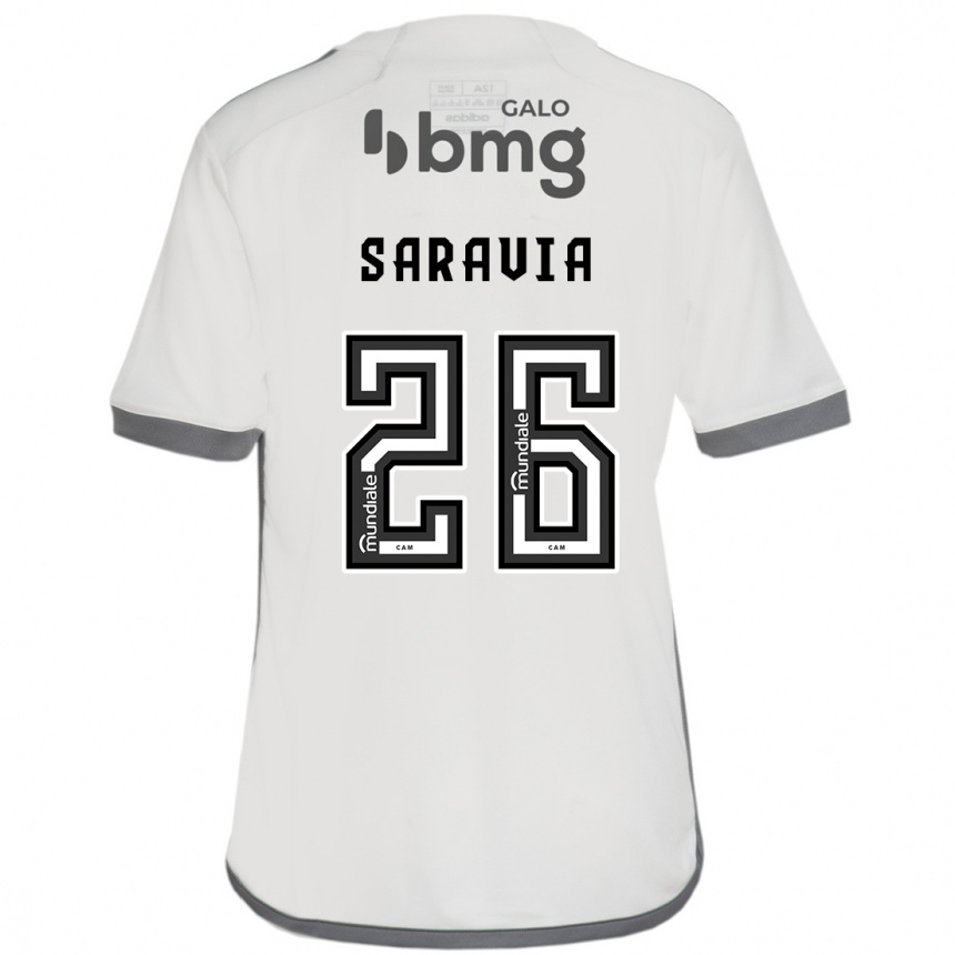 Kids Football Renzo Saravia #26 Off White Away Jersey 2024/25 T-Shirt Australia