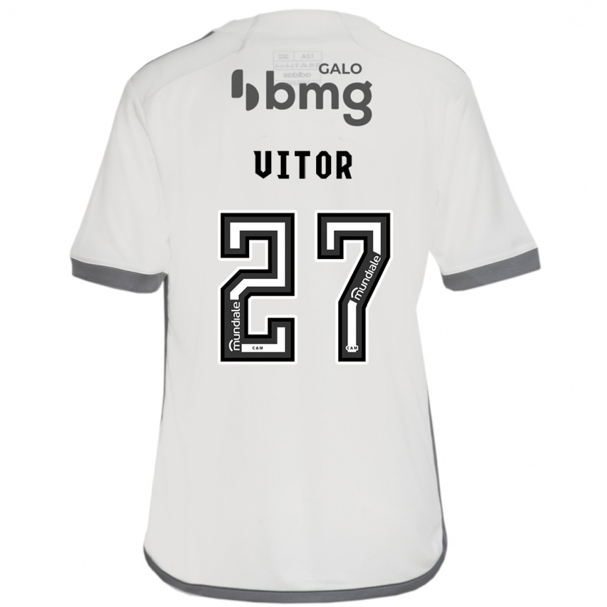 Kids Football Paulo Vitor #27 Off White Away Jersey 2024/25 T-Shirt Australia