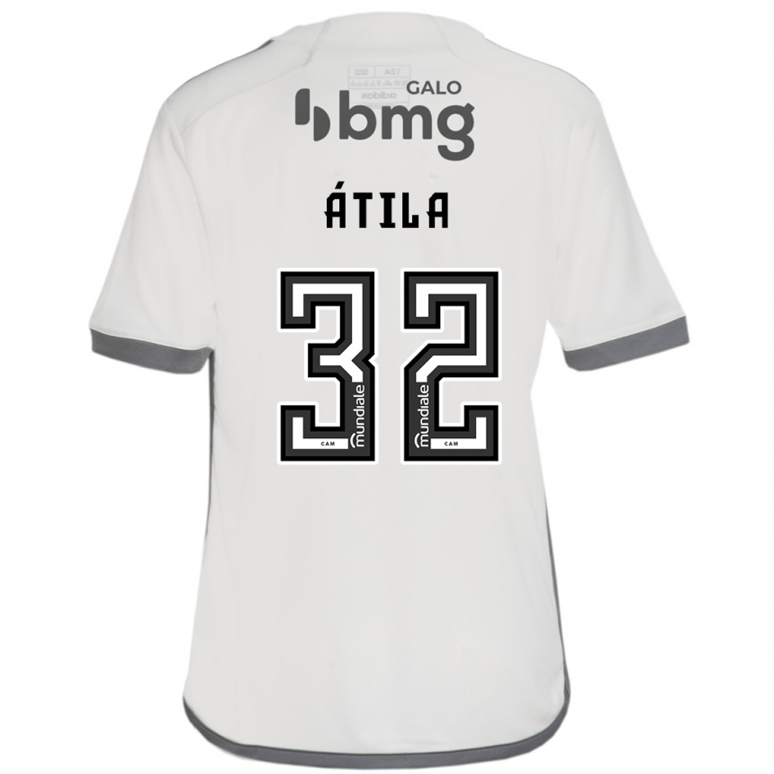 Kids Football Gabriel Átila #32 Off White Away Jersey 2024/25 T-Shirt Australia