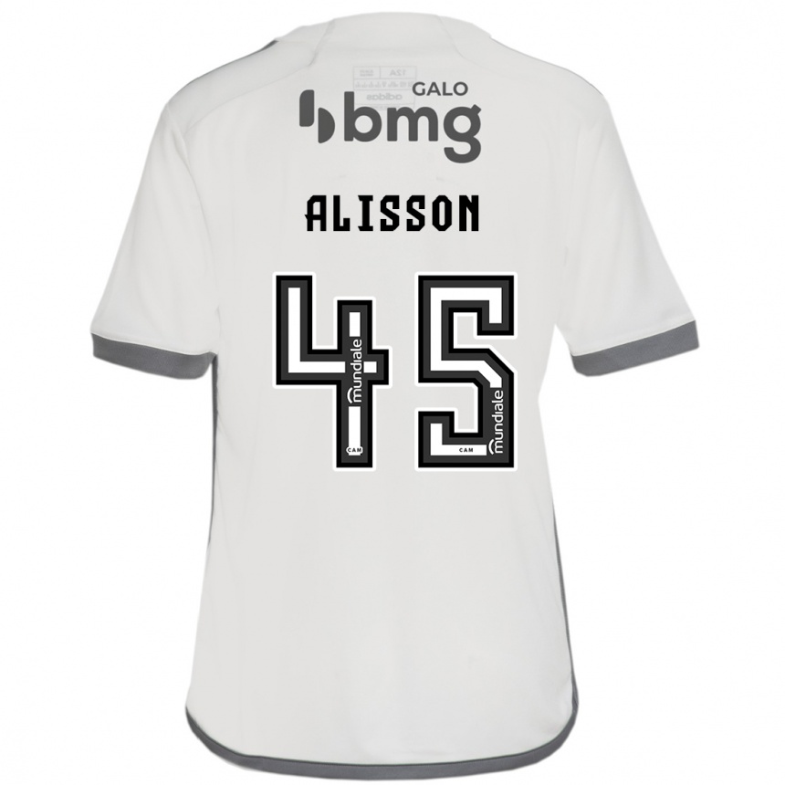 Kids Football Alisson #45 Off White Away Jersey 2024/25 T-Shirt Australia