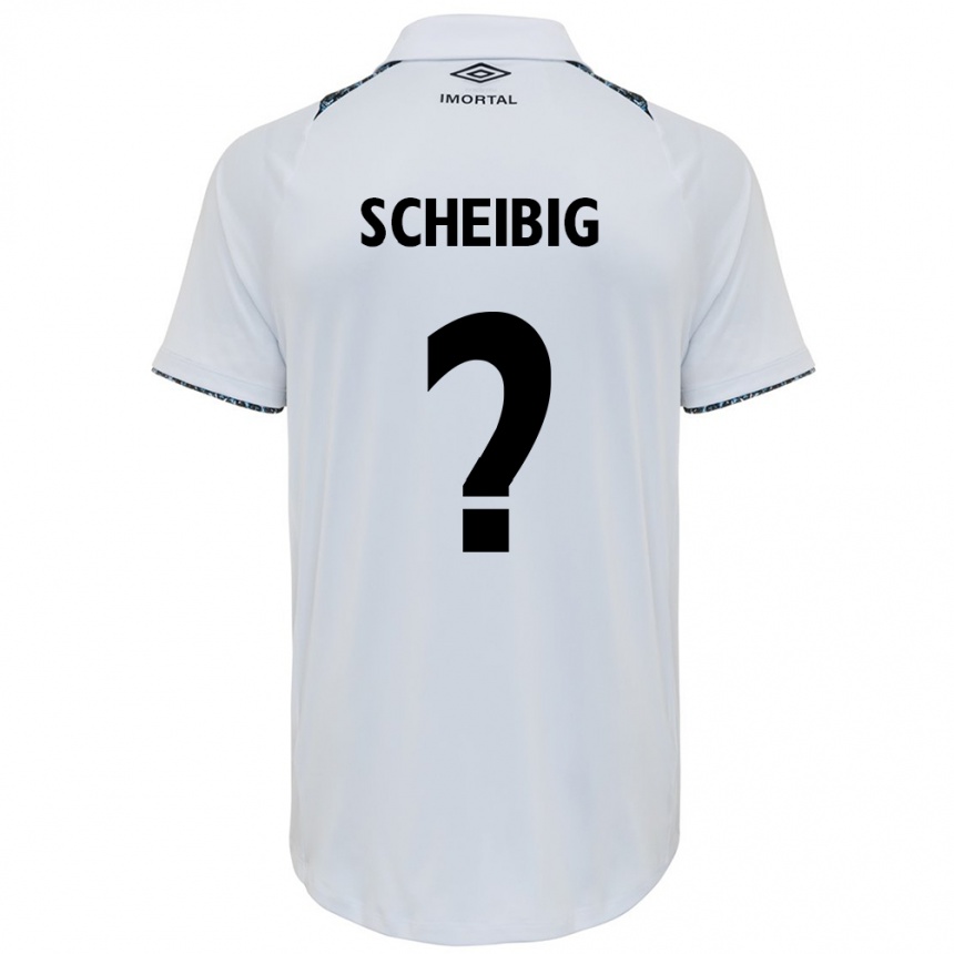 Kids Football Felipe Scheibig #0 White Blue Away Jersey 2024/25 T-Shirt Australia