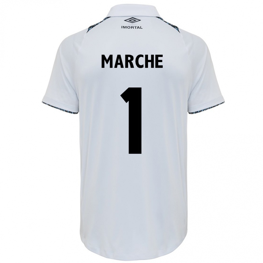 Kids Football Agustín Marchesín #1 White Blue Away Jersey 2024/25 T-Shirt Australia