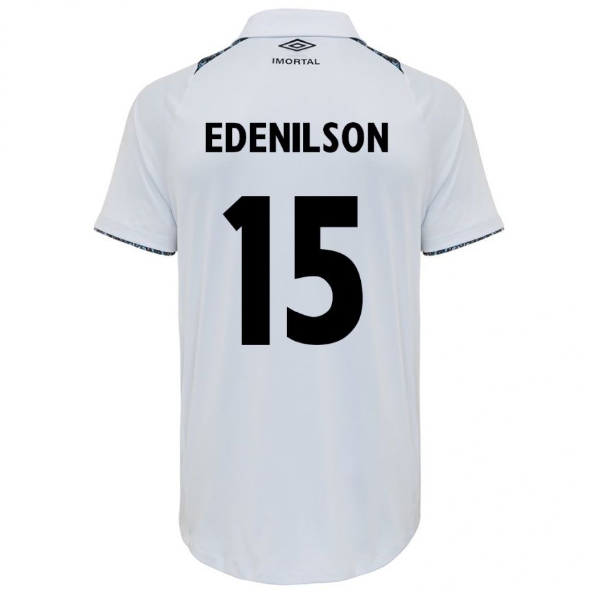 Kids Football Edenilson #15 White Blue Away Jersey 2024/25 T-Shirt Australia