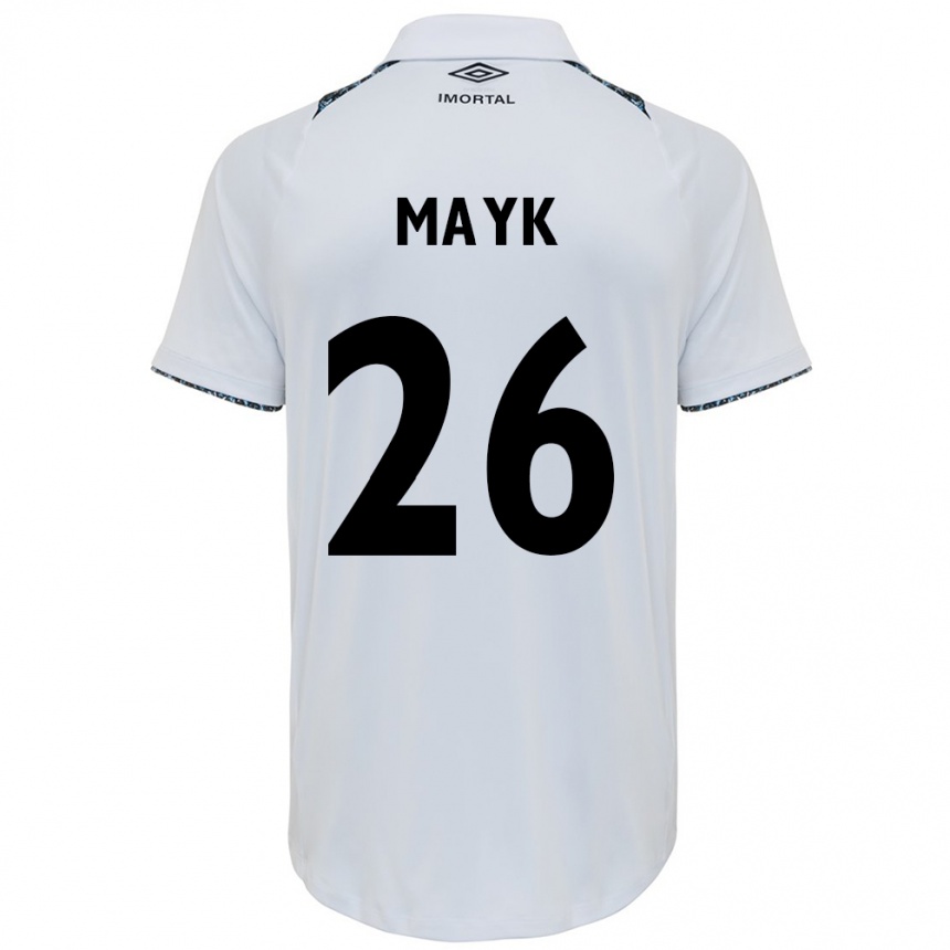 Kids Football Mayk #26 White Blue Away Jersey 2024/25 T-Shirt Australia