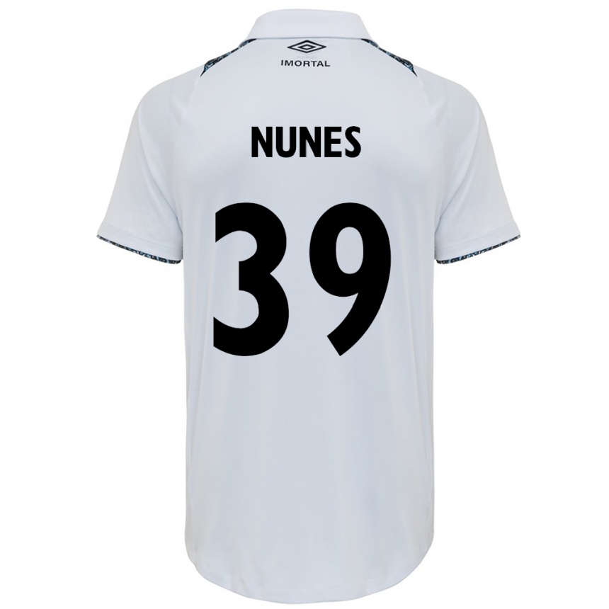 Kids Football Gustavo Gomes #39 White Blue Away Jersey 2024/25 T-Shirt Australia