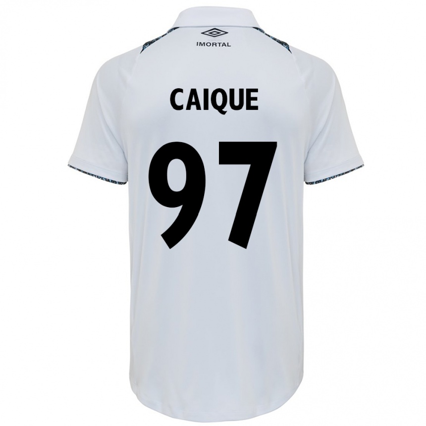 Kids Football Caíque #97 White Blue Away Jersey 2024/25 T-Shirt Australia