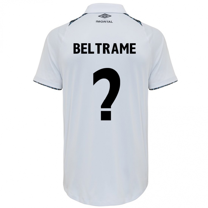 Kids Football Thiago Beltrame #0 White Blue Away Jersey 2024/25 T-Shirt Australia