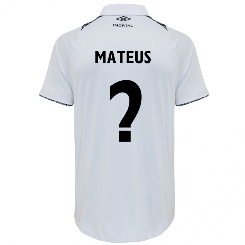 Kids Football Mateus #0 White Blue Away Jersey 2024/25 T-Shirt Australia