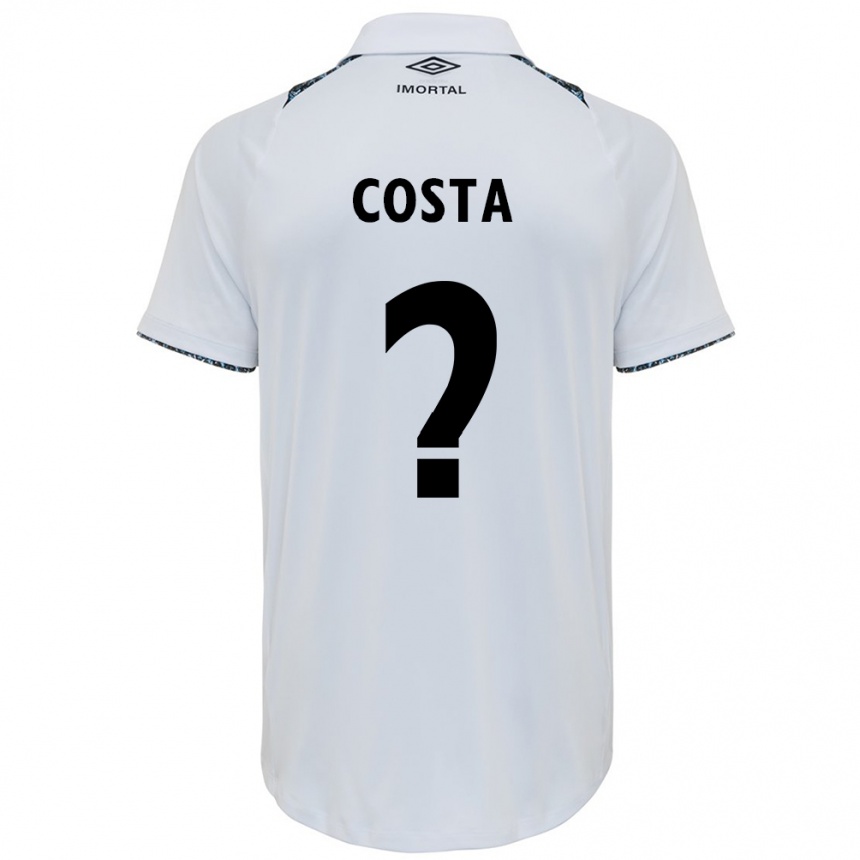 Kids Football Wesley Costa #0 White Blue Away Jersey 2024/25 T-Shirt Australia