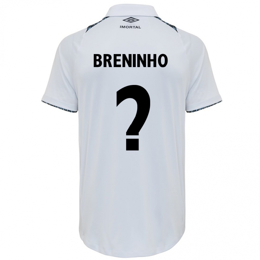 Kids Football Breninho #0 White Blue Away Jersey 2024/25 T-Shirt Australia