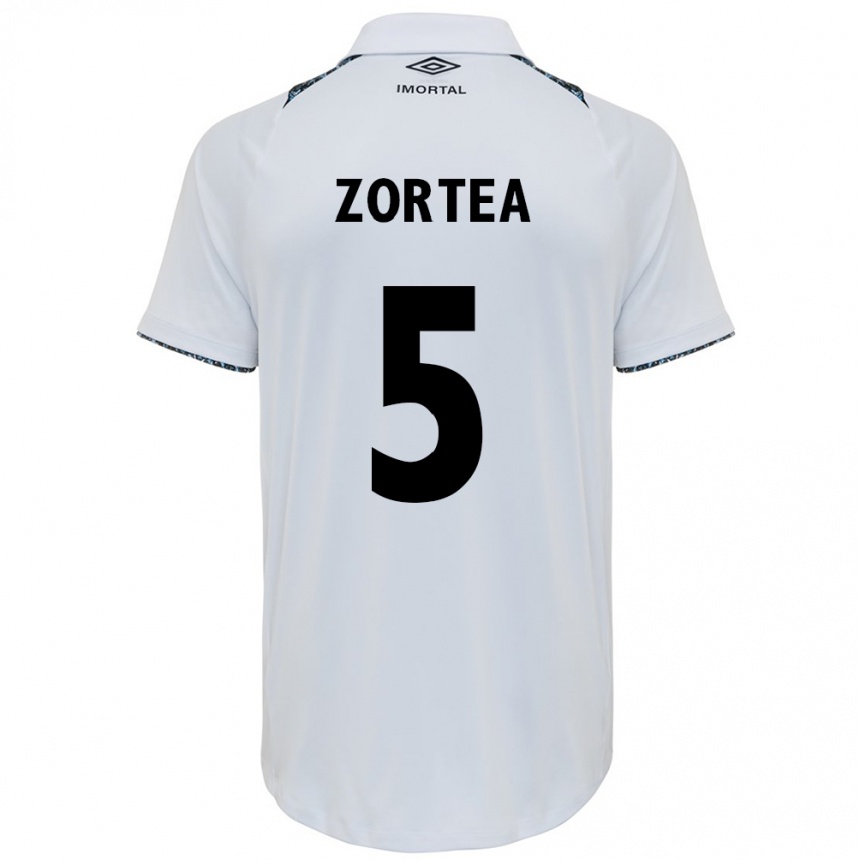 Kids Football Bernardo Zortea #5 White Blue Away Jersey 2024/25 T-Shirt Australia