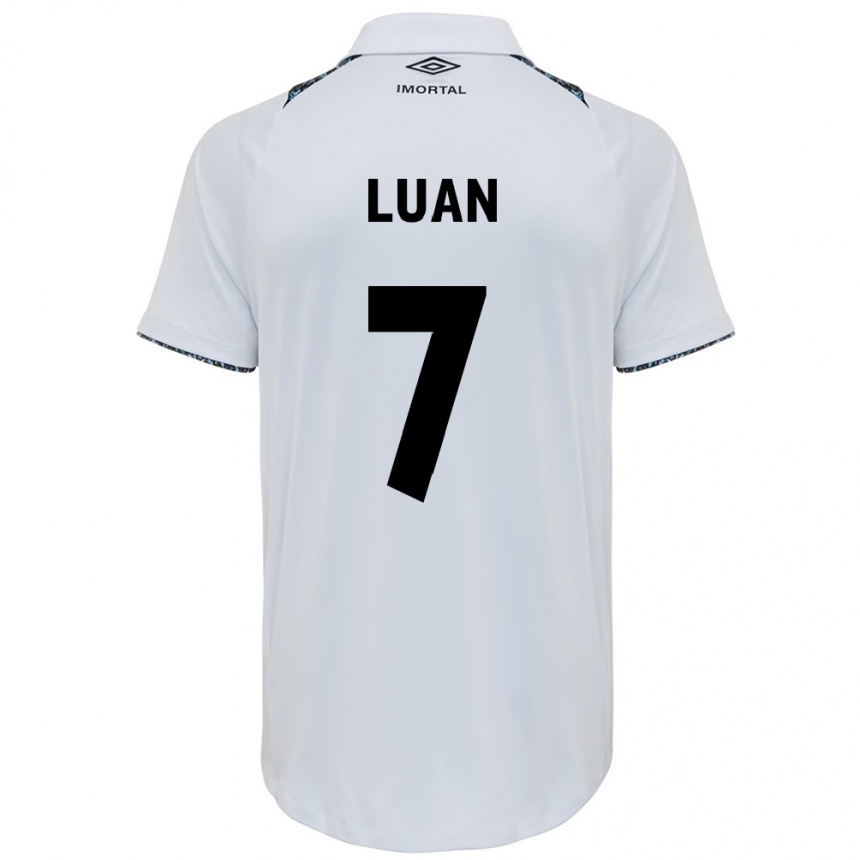 Kids Football Luan #7 White Blue Away Jersey 2024/25 T-Shirt Australia