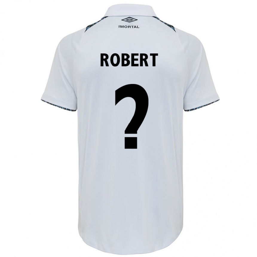 Kids Football Robert #0 White Blue Away Jersey 2024/25 T-Shirt Australia