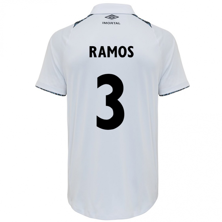 Kids Football João Ramos #3 White Blue Away Jersey 2024/25 T-Shirt Australia