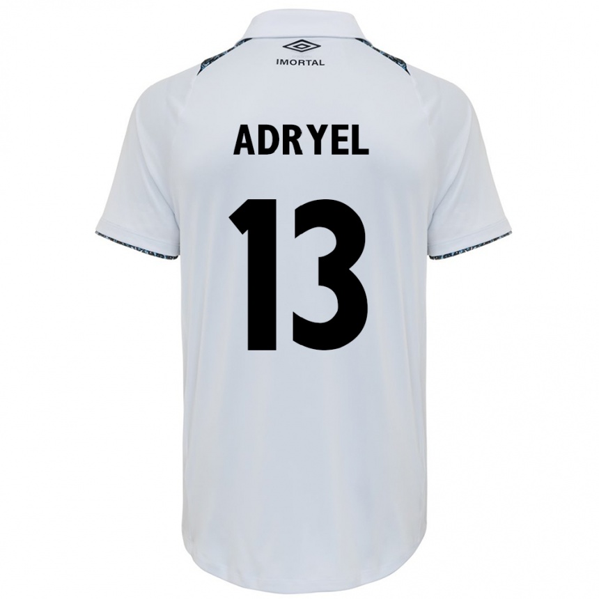 Kids Football Adryel #13 White Blue Away Jersey 2024/25 T-Shirt Australia