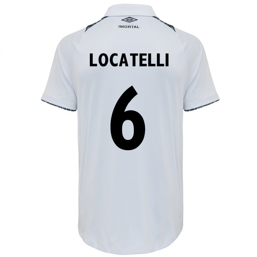 Kids Football Natane Locatelli #6 White Blue Away Jersey 2024/25 T-Shirt Australia