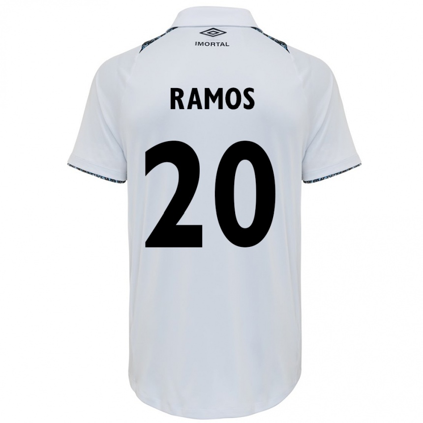 Kids Football Mónica Ramos #20 White Blue Away Jersey 2024/25 T-Shirt Australia