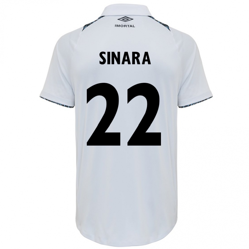 Kids Football Sinara #22 White Blue Away Jersey 2024/25 T-Shirt Australia