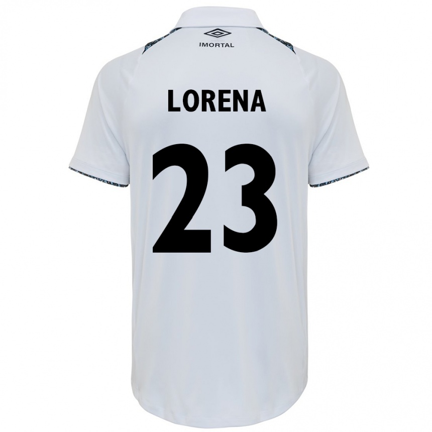 Kids Football Lorena #23 White Blue Away Jersey 2024/25 T-Shirt Australia