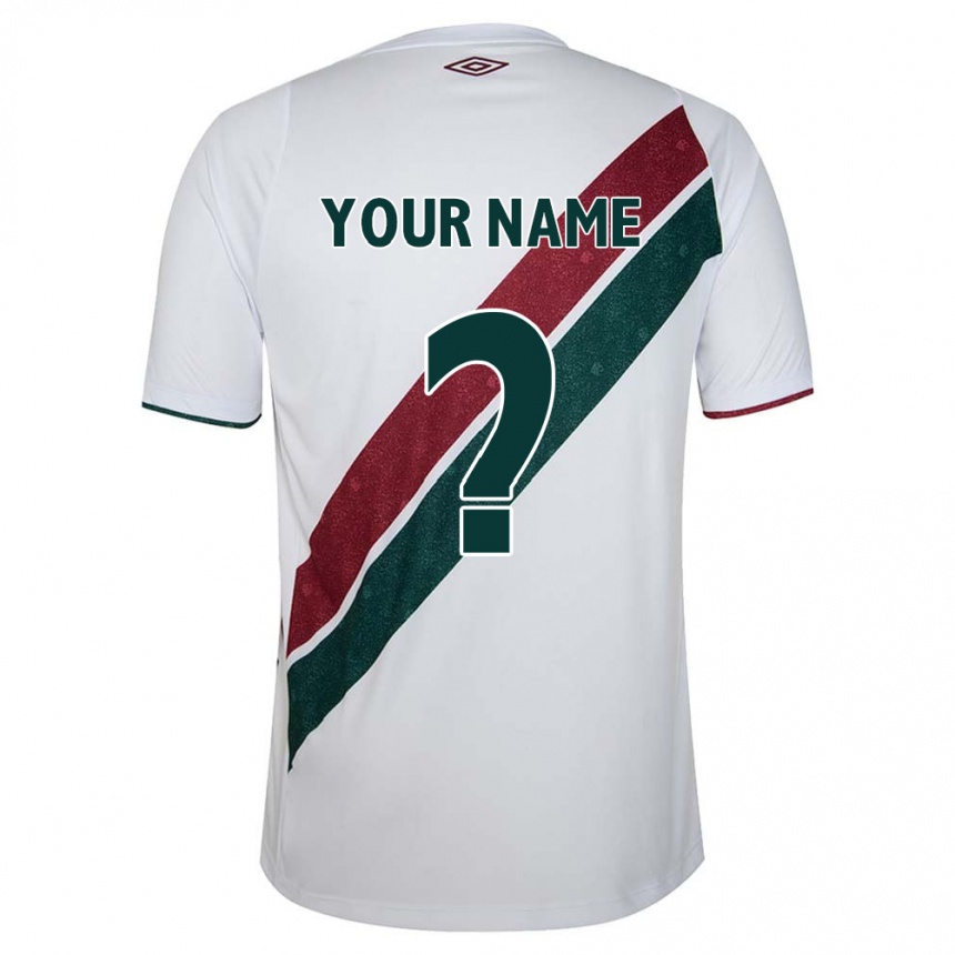 Kids Football Your Name #0 White Green Maroon Away Jersey 2024/25 T-Shirt Australia