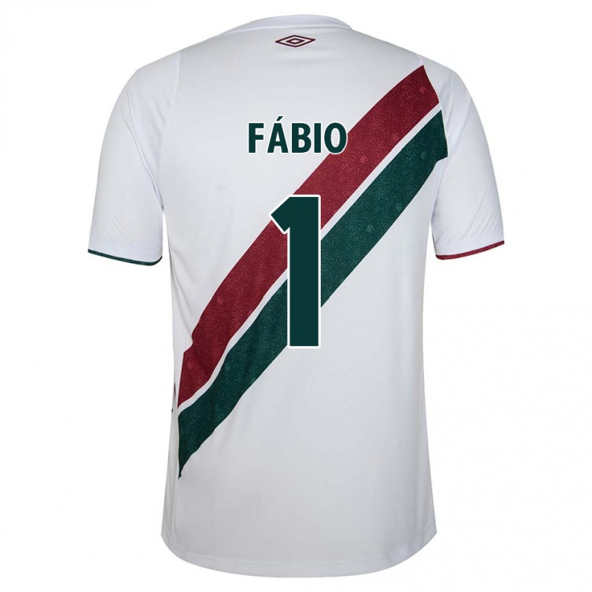 Kids Football Fábio #1 White Green Maroon Away Jersey 2024/25 T-Shirt Australia