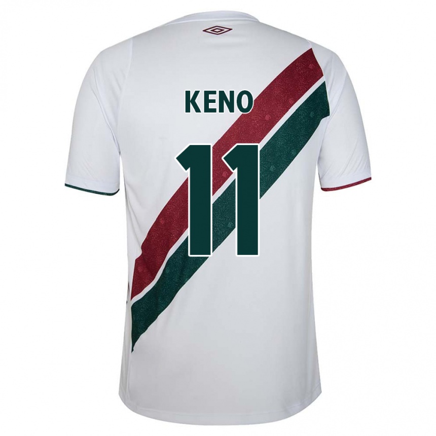 Kids Football Keno #11 White Green Maroon Away Jersey 2024/25 T-Shirt Australia