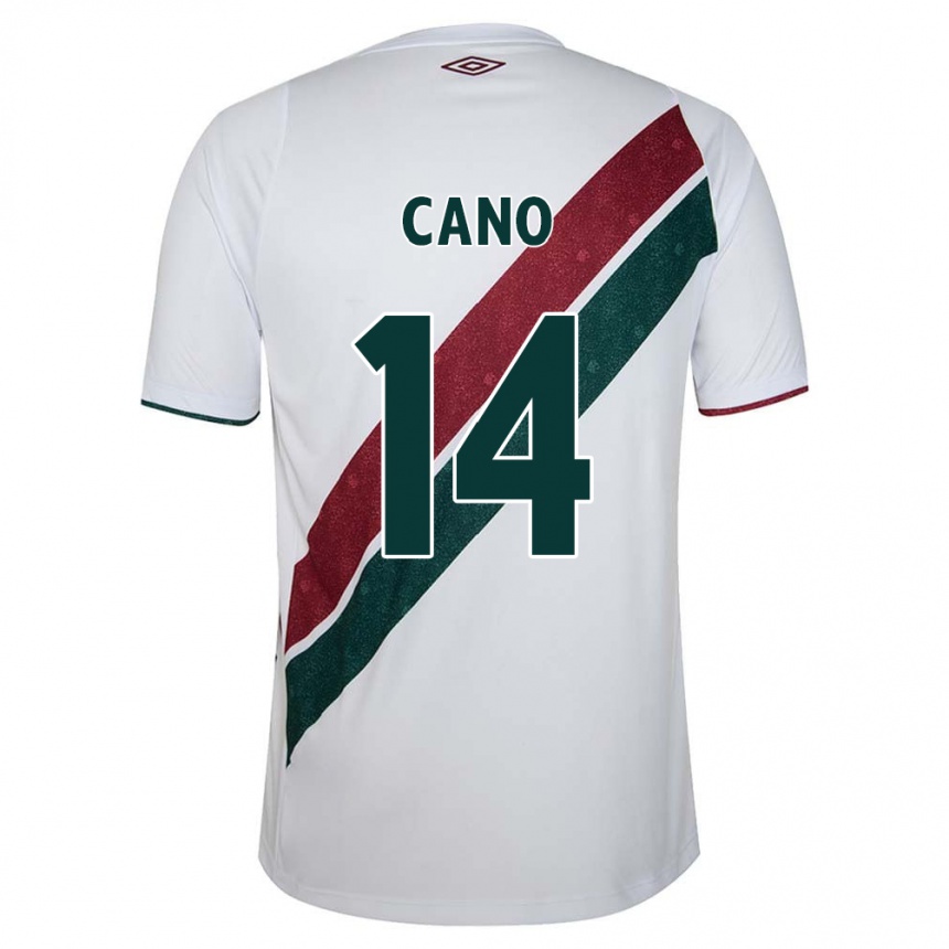 Kids Football Germán Cano #14 White Green Maroon Away Jersey 2024/25 T-Shirt Australia